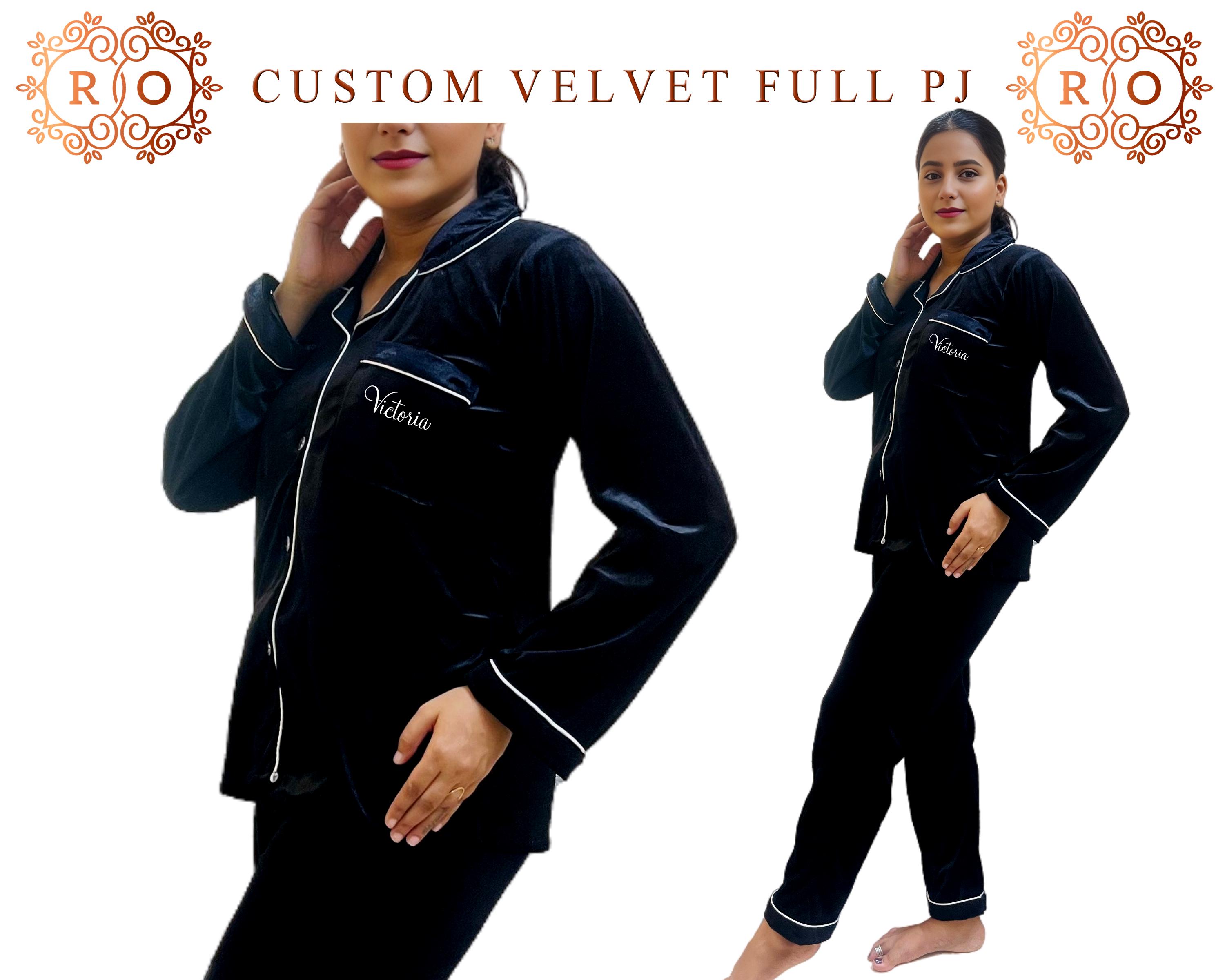 Black Velvet Pajamas Etsy UK