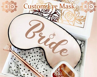 Personalisierte Schlafmaske | Geschenk für Sie | Personalisiertes Geschenk für sie | Brautparty Geschenk | Kundenspezifische Geschenke Brautjungfer Augenmasken Hochzeitsgeschenke