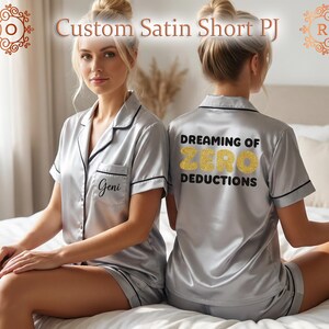 Customized Dreaming of Zero Deductions Pajama Set Custom Pyjamas Set Custom Cheer Team Pajama Sets Your Design Pajama Set Dance Team Pajamas