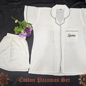 Cotton Monogrammed Pajamas Etsy Canada