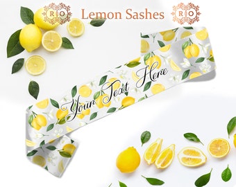 Bridesmaid Lemon Theme Sash Custom Theme sash Bridesmaid Lemon Theme Sash Main Squeeze Theme Customized Sash Bride to be Sash Birthday Sash.