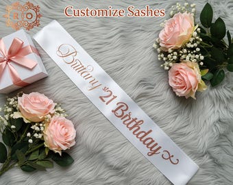 Banda de cumpleaños, banda personalizada para el 21 cumpleaños, banda personalizada, banda para despedida de soltera, banda para la futura novia, banda para la fiesta de despedida de soltera, regalos de cumpleaños para ella
