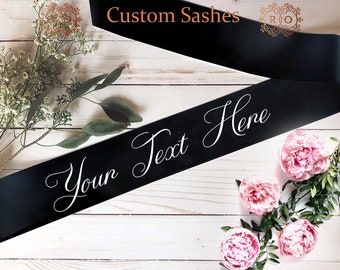 Custom Sash Bridal Sash Bride to be Sash Mom to be Sash Gifts Customized Sash Personalized Birthday Sash Bridesmaid Sash Personalized sash