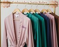 Custom Embroidery Robes Satin Robes Bridesmaid Robes Bridal Monogram Robes Getting Ready Robes Silk Satin Robes Bachelorette Robes for Gift product logo