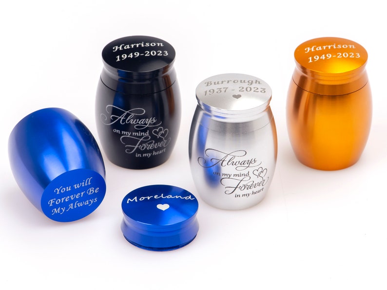 Engraved Keepsake Urn for Human Ashes Adut Urn Child Urn Always on My Mind Personalized Urns