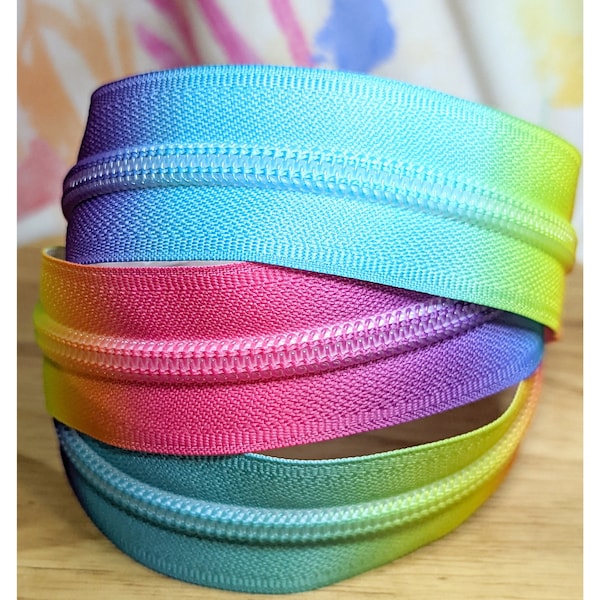 Size #5 Nylon Neon Rainbow Zipper Tape