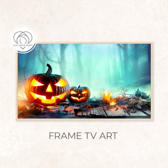 Samsung Frame TV Art 4k Happy Halloween Two Pumpkins Art for - Etsy