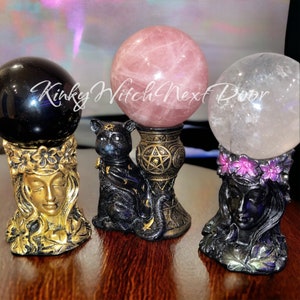  VOSAREA 3 pcs crystal ball base Resin Table Stands for