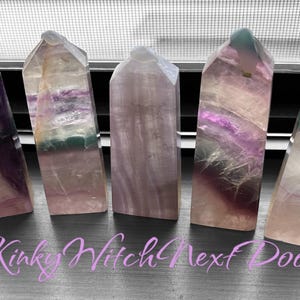 Candy Fluorite Tower w/Vibrant Colors & Amazing Clarity-Rare Excellent Quality Healing Energy Crystal-Meditation Crystal