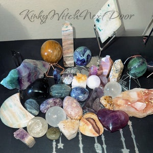 Crystal Confetti-Crystal Mystery Box-Crystal Scoop-Healing Crystal Towers-Palm Stones-Tumbles-Raw Crystals-Crystal Mystery Scoop