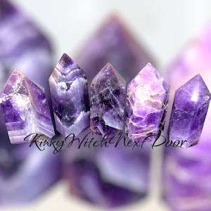 Chevron Amethyst Point: Chunky Dream Amethyst Tower, February Birthstone