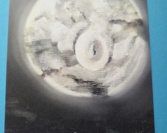 carte postale lune, impression d'art.