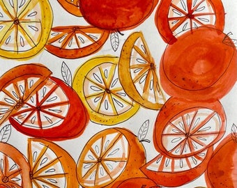 Aquarell printable Wall Art - Orangenem