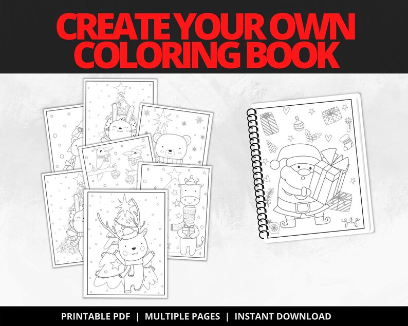 40 Christmas Coloring Pages for Kids Christmas Activity - Etsy