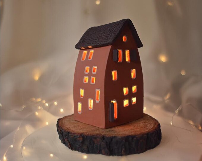 Featured listing image: Rustic Elegance Terracotta Candle Holder–Handcrafted Earthy Charm for Cozy Home Decor and Ambient Lighting