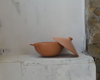 High Wind Flamed Primitive Cooking Pot-Made from Clay: Suitable for Stove Top and Open Fire
