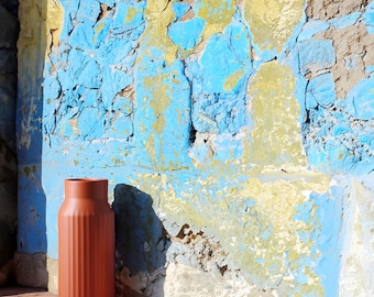 Multipurpose Unglazed Terracotta Vase with Clay Lid (12cm x 30cm)