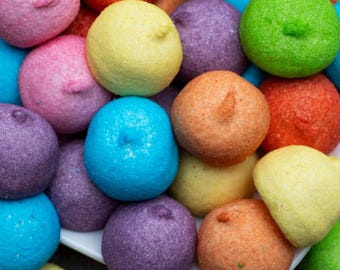 Bunte Marshmallow Candy Soft Geburtstags-Leckereien Golfballförmige Süßigkeiten Party Favor Candy Soft Süßigkeiten Marshmallow MIX 500g (17.63 oz)