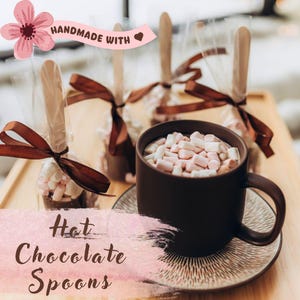 Hot Chocolate Spoons Set High Quality Belgian Chocolate Milk Chocolate Spoon Hot Chocolate Stirrers Hot Chocolate Station Hot Cocoa