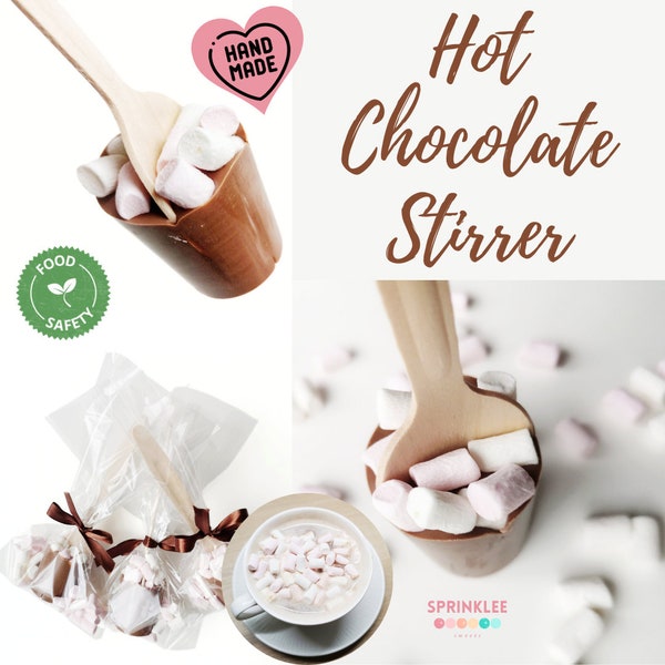 Set of High Quality Belgian Chocolate Milk Chocolate Spoon Hot Chocolate Stirrers Hot Chocolate Station