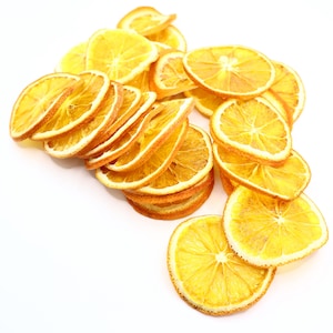 Dried Orange Slices Dehydrated Citrus Slices Natural Dried Fruit Cocktail Garnish Dessert Decoration Tea Enhancer 4.5–6 cm (1.77–2.36 inch)