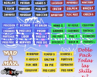 Fantasy Football -Double Pack of 60 or 120 Skill Markers in Spanish- Mad & Max