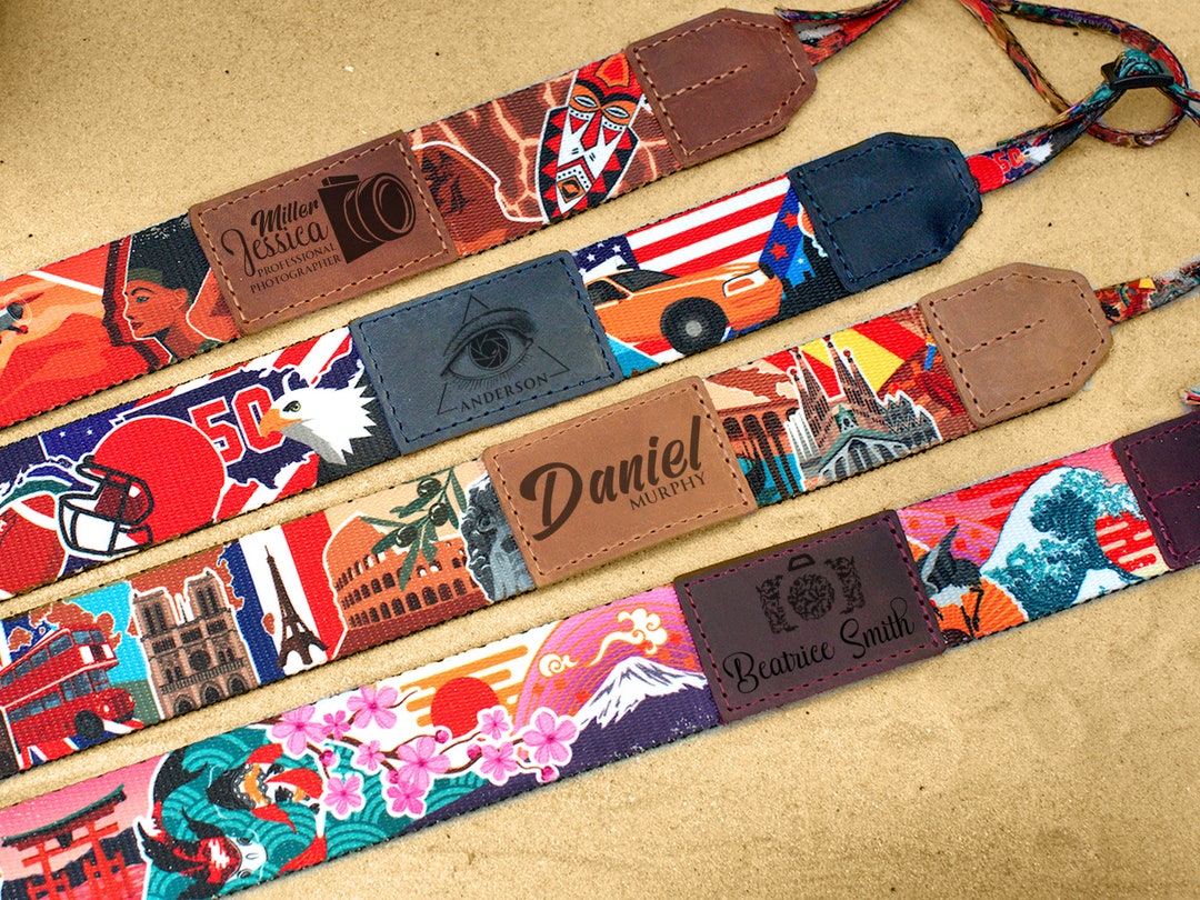 Travel Pattern Camera Strap Personalized Camera Straps Camera Strap USA