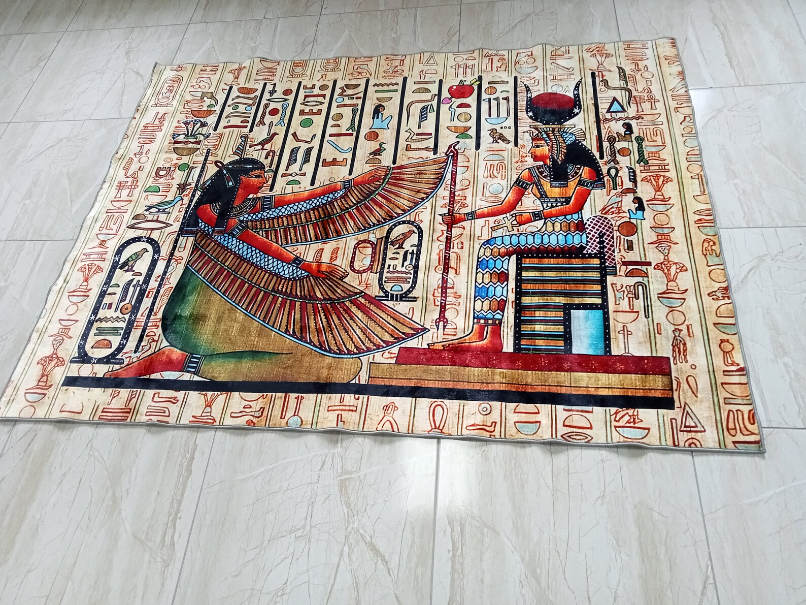 Egypt Rug Hieroglyph Rug Anubis Rug Ancient Rug Egyptian - Etsy