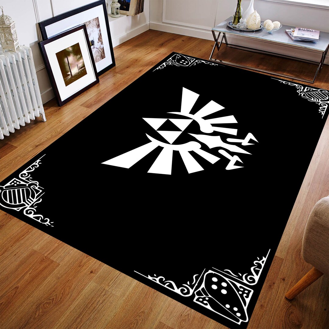 Zelda Legend Rug Legend of Zelda Gaming Area Rug Zelda Etsy