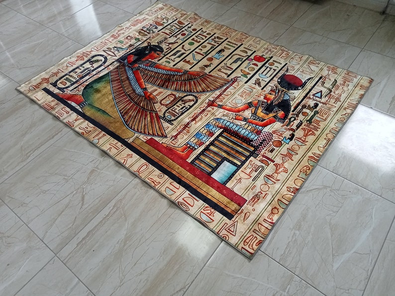 Egypt Rug Hieroglyph Rug Anubis Rug Ancient Rug Egyptian - Etsy