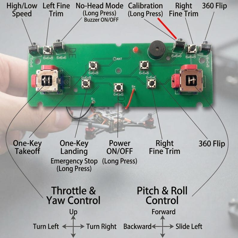 Micro FPV Drone DIY Repair Kit - Main FC Board, 4pcs Coreless Motors ...