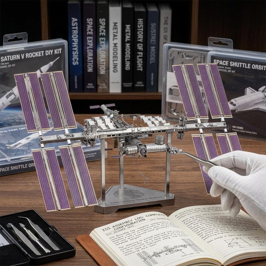 Iss Diy Project 3D ISS Metal Model Kit - International Space Station DIY Puzzle, NASA ...