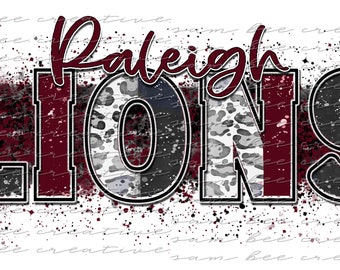 Raleigh Lions Design, Leopard Cheetah Print (PNG Digital Download)