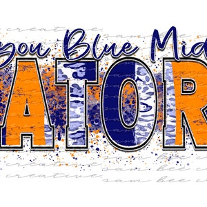 Bayou blue gators leopard round digital design / retro vintage baseball softball cheetah / sublimation png file / instant digital download