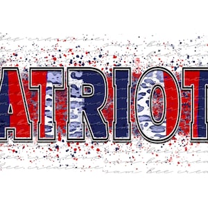 Patriots digital design / patriot cheetah leopard red white and blue / sublimation png file / instant digital download / all sports digital