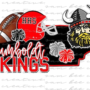 Humboldt Vikings Tennessee state digital design/school team spirit small town big pride/sublimation png instant digital download/TN