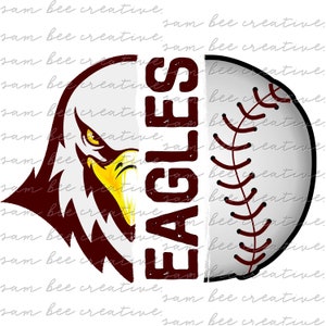 Eagles Baseball digital design / Eagles baseball game day design / sublimation png file / instant digital download / team school spirit