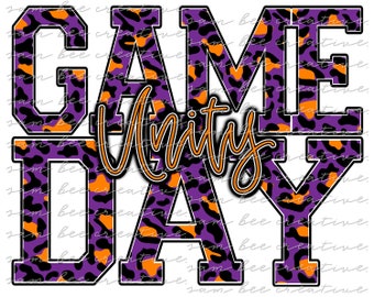 Unity leopard game day digital design / unity softball cheetah / sublimation png file download / instant digital download / school spirit