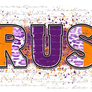 Crush game day digital design / baseball softball football basketball purple orange / sublimation png file / instant digital download