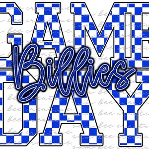 Billies checkerboard game day digital design / Billies retro sports / sublimation png digital download/ instant digital download/ go billies