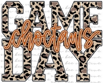 Choctaws Spieltag digitales Design / Fußball Basketball Baseball LeopardEn Spieltag / Sublimation png Datei / direkter digitaler Download