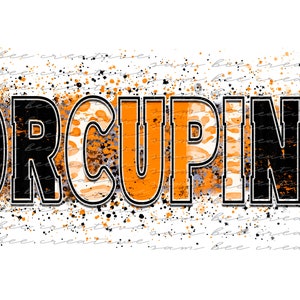 Porcupines game day digital design / leopard cheetah splatter baseball softball football / sublimation png file / instant digital download