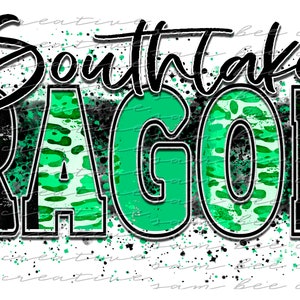 Southlake Dragons Leopard Spieltag digitales Design / Kelly Green Cheetah / Sublimation png Datei Design/sofort digitaler png download/alle Sportarten