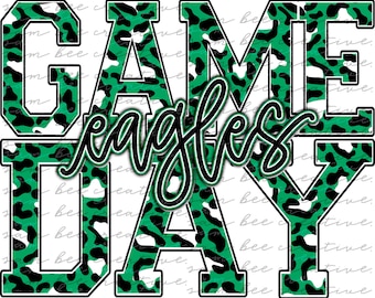 Eagles leopard game day digital design / baseball softball football / sublimation png file digital download / instant png download