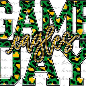 Eagles leopard game day digital design / baseball softball football / sublimation png file digital download / instant png download