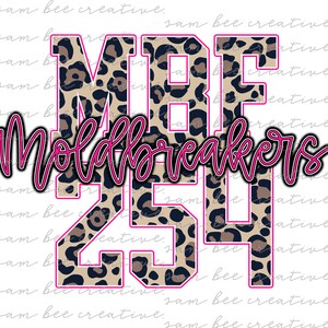 Moldbreakers MBF 254 digital design / leopard cheetah game day / sublimation png file digital download / instant digital download
