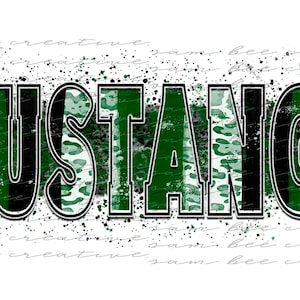 Mustangs leopard game day digital design / baseball softball football cheetah / sublimation png file design / instant digital download