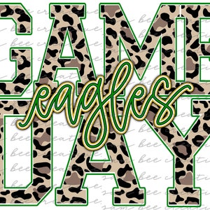 Eagles leopard game day digital design / baseball softball football / sublimation png file digital download / instant png download