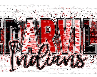 Cedarville digitales Design / Gepard Leopard Spieltag rot und schwarz Baseball Fußball / Sublimation Png Datei / sofortiger digitaler Download