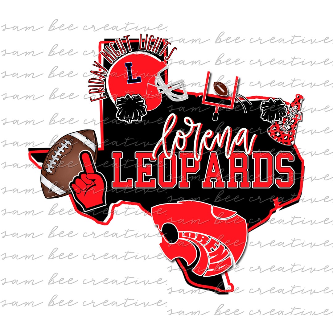 Lorena Leopards Texas Football Digital Design / School Spirit Small